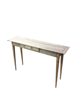 Small Console with tapered legs, one drawer in a fine elegant style