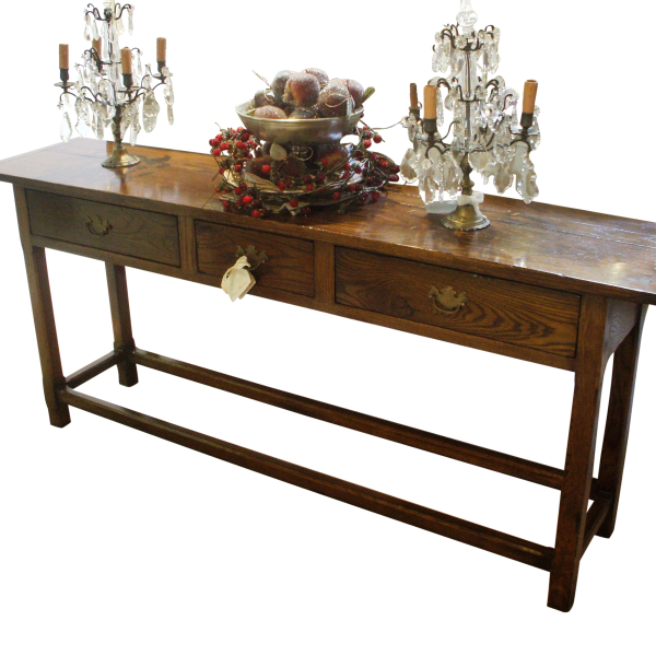 Console with 3 drawers and stretcher