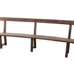 European 19th century curved back bench seat