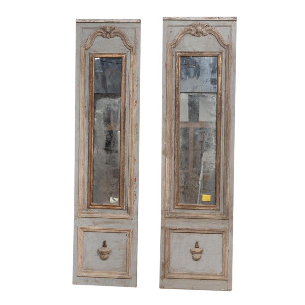Stunning early 19th century mirrored wall panels, original paint/glass