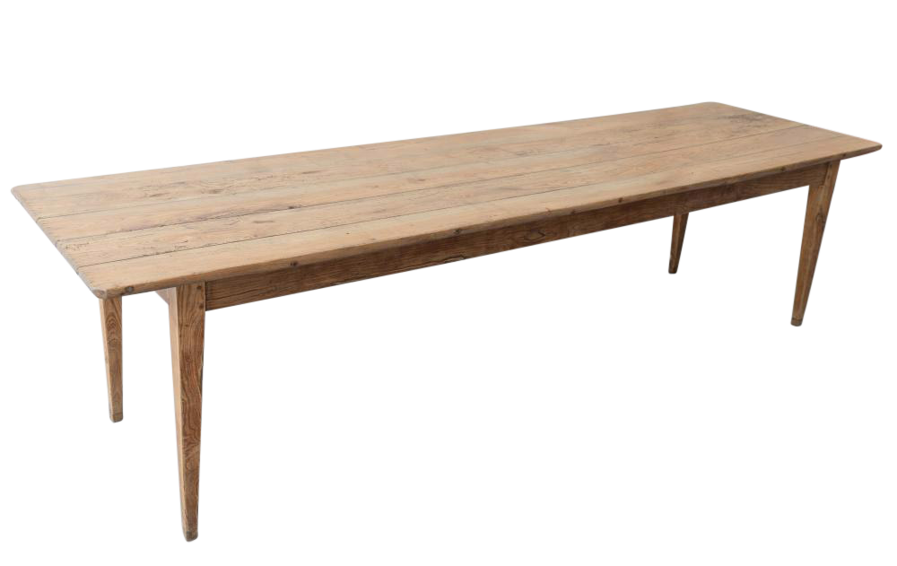 H0669-L409139976 French 19th century Pine dining table - Image 1