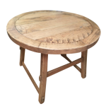 Roound Rustic Table with stretchers