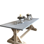 Outdoor raw oak table