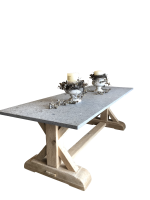 Outdoor raw oak table