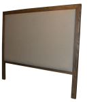 Chunky Oak frame and Linen bedhead