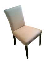 High back dining chair with long loose cover - Image 2