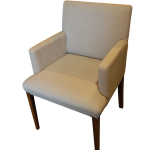 Low back carver chair upholstered