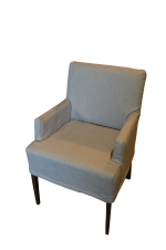 Low back carver chair with loose cover