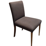 Low back dining chair upholstered