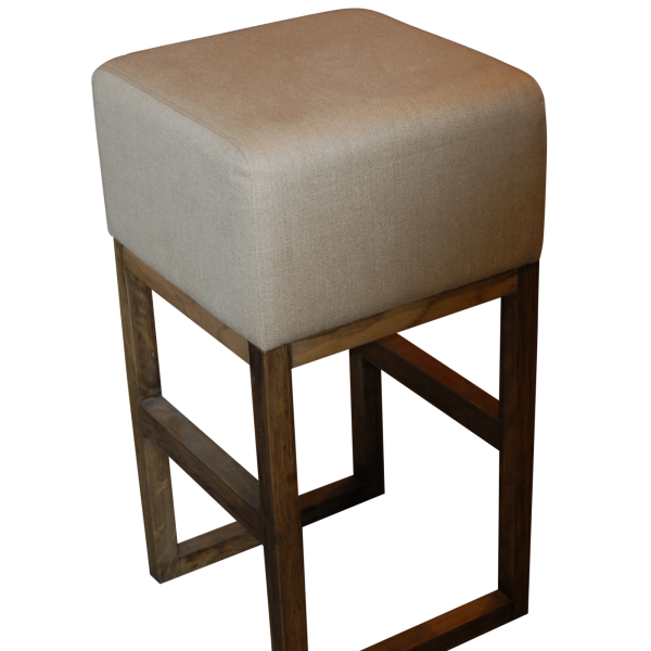 Contempory square stool with Linen