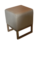 Leather square style stool - Image 3