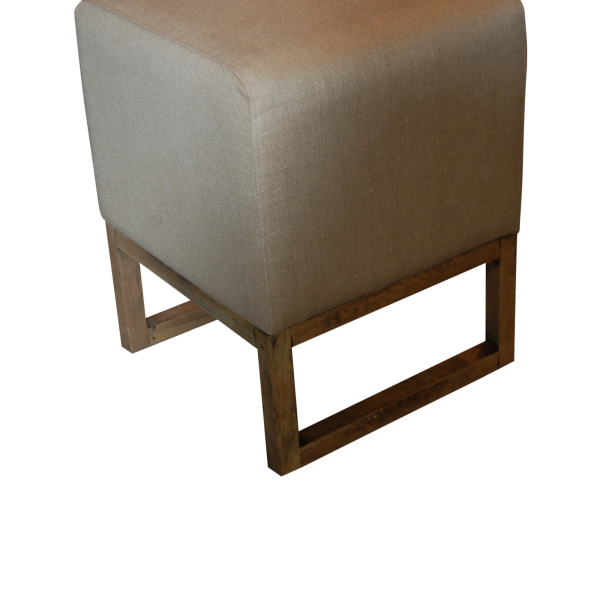 Contempory low seat, available in Linen or Leather