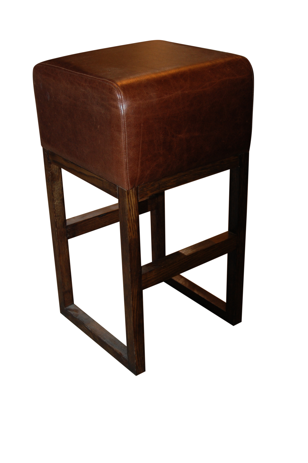 Contempory square stool with Linen - Image 2