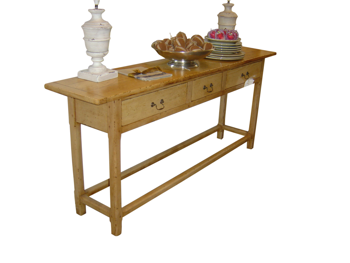 Console with 3 drawers and stretcher - Image 2
