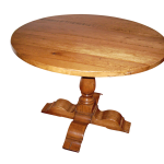Round table with pedestal leg