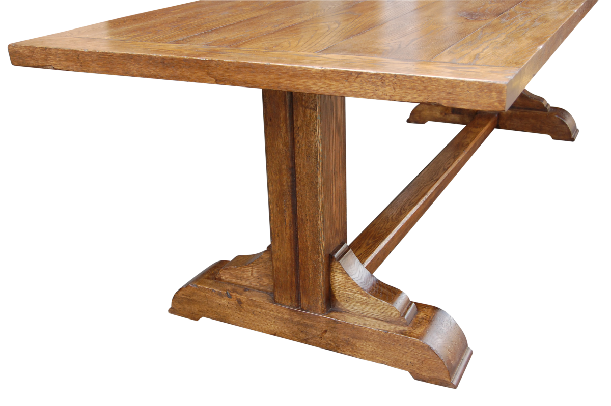 Square straight leg pedestal Table - Image 2