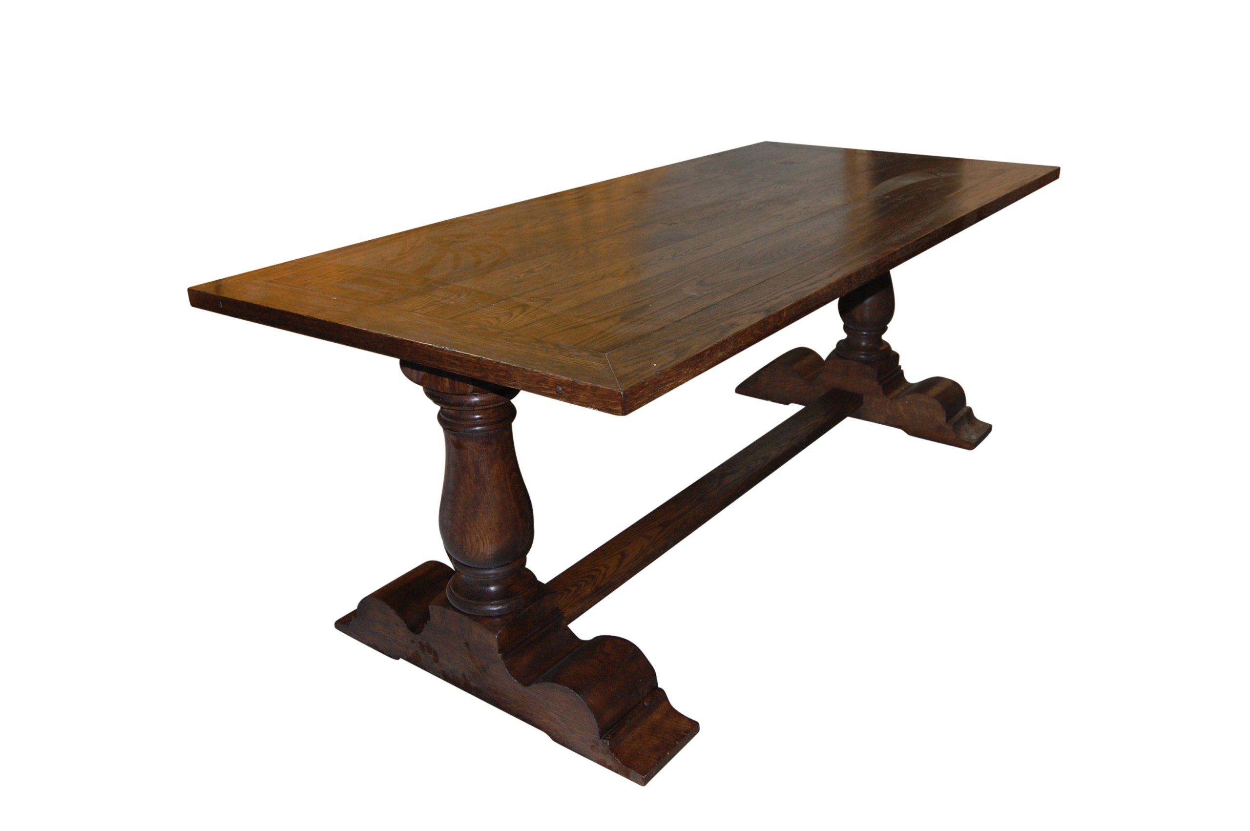 Table - round pedestal legs Round turned legs pedestal table - Image 1
