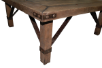 Rustic coffee table with aged iron supports - Image 2