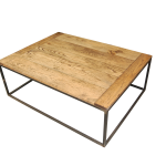 Iron base coffee table